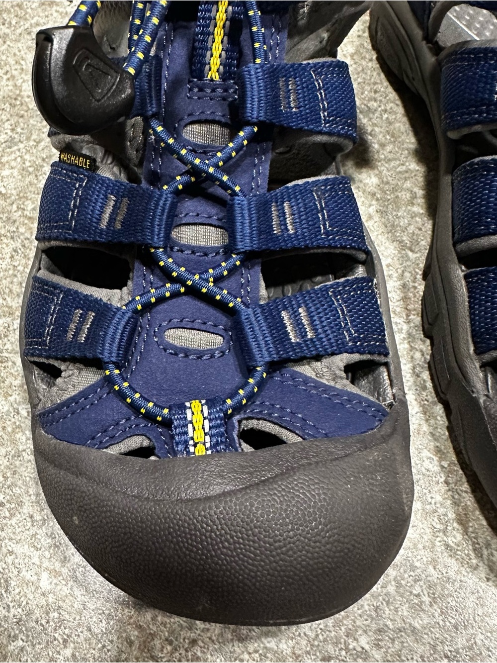 Keen Navy with Yellow Accent Kids Closed-Toe Sandals - Picture 3 of 12